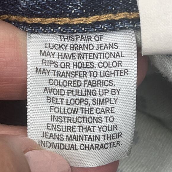 Lucky Brand 181 Jeans Relaxed Straight Blue Denim Men's 36X32 Y2K Retro Preppy - Picture 11 of 16